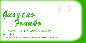 gusztav franko business card