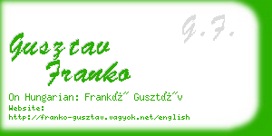 gusztav franko business card